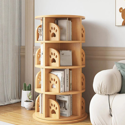 Burlywood Modern Solid wood rotating bookshelf