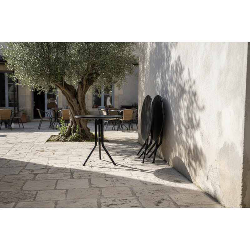 Bolto Tall Folding Table Steel Outdoor Standing Table with Foldable Design for Patio Garden and Events