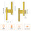 44Cm Gold LED Acrylic Wall Sconce With Warm Light