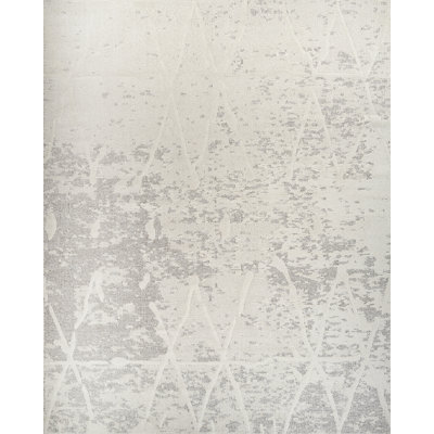 Sutton Geometric Area Rug in Ivory/Gray