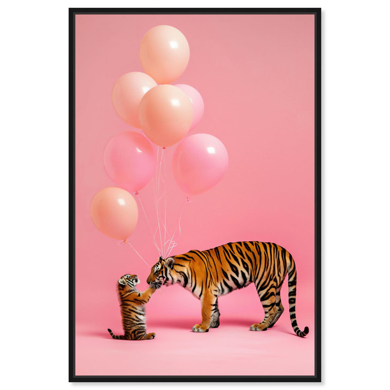 Art mural sur toile Joyful Wilderness par Pop Art, Cadre noir, H 16 po x l 11 po