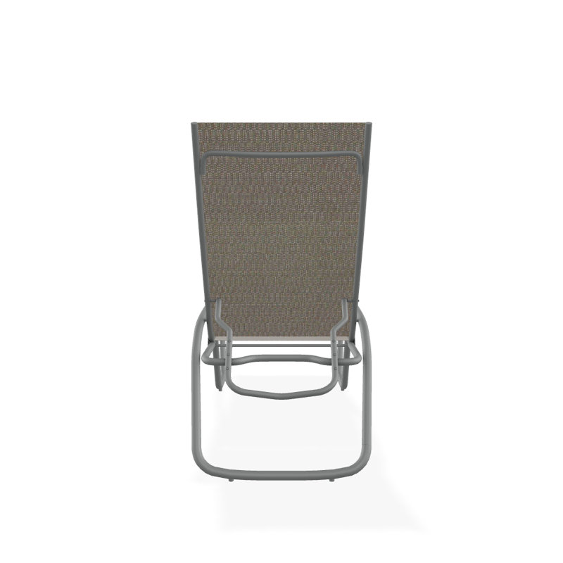Outdoor Rust-Resistant Metal Chaise Lounge, Bark Performance, Textured Graphite