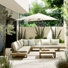 Ensemble de conversation d'extérieur en bois massif 7/8 personnes avec table basse Giyana - Lounge For Modern Garden
