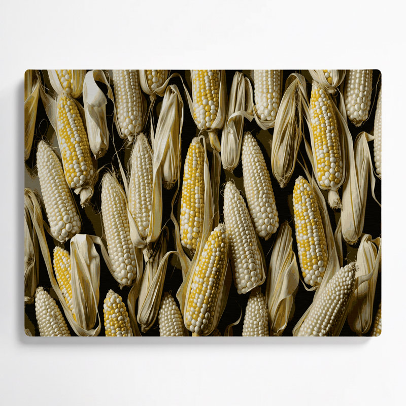 Art mural en métal légumes maïs doux blanc