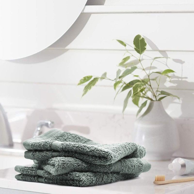 Cotton 12 Piece Guest Towel Same-Size Bale, Grey