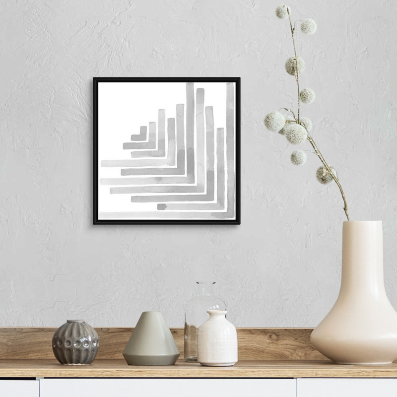 «Mute Eccentricities VI» par Grace Popp - reproduction d'art, H 14 po x l 14 po x P 1,75 po, Toile avec cadre noir
