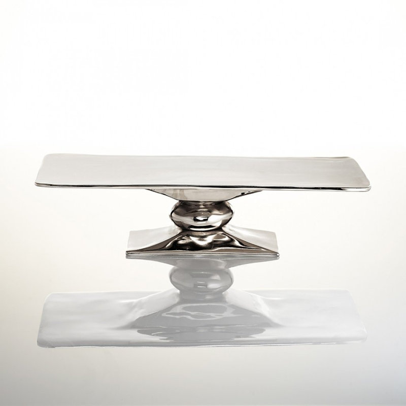 Lunares by Nima Oberoi Rock Cake Stand, Silver