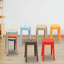 10 pièces Tabourets empilables de 18 pouces en plastique 18 lb avec siège léger et coloré pour la classe de la maternelle
