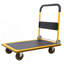 Chariot à plateforme pliable avec poussoir 330 lb Capacité de poids en noir et jaune-122260381