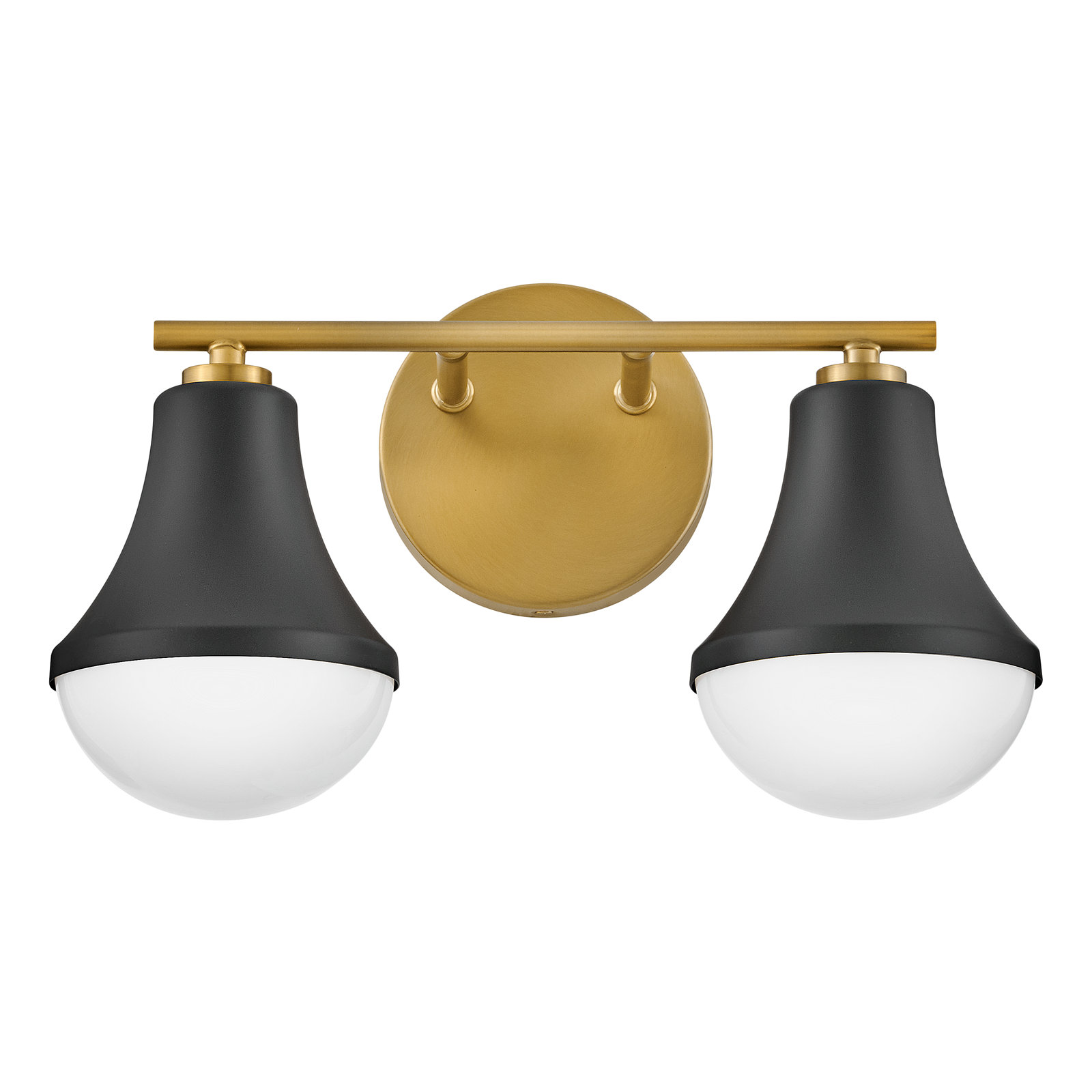 Capulet 2 Light Frosted Dimmable Vanity Light, Black