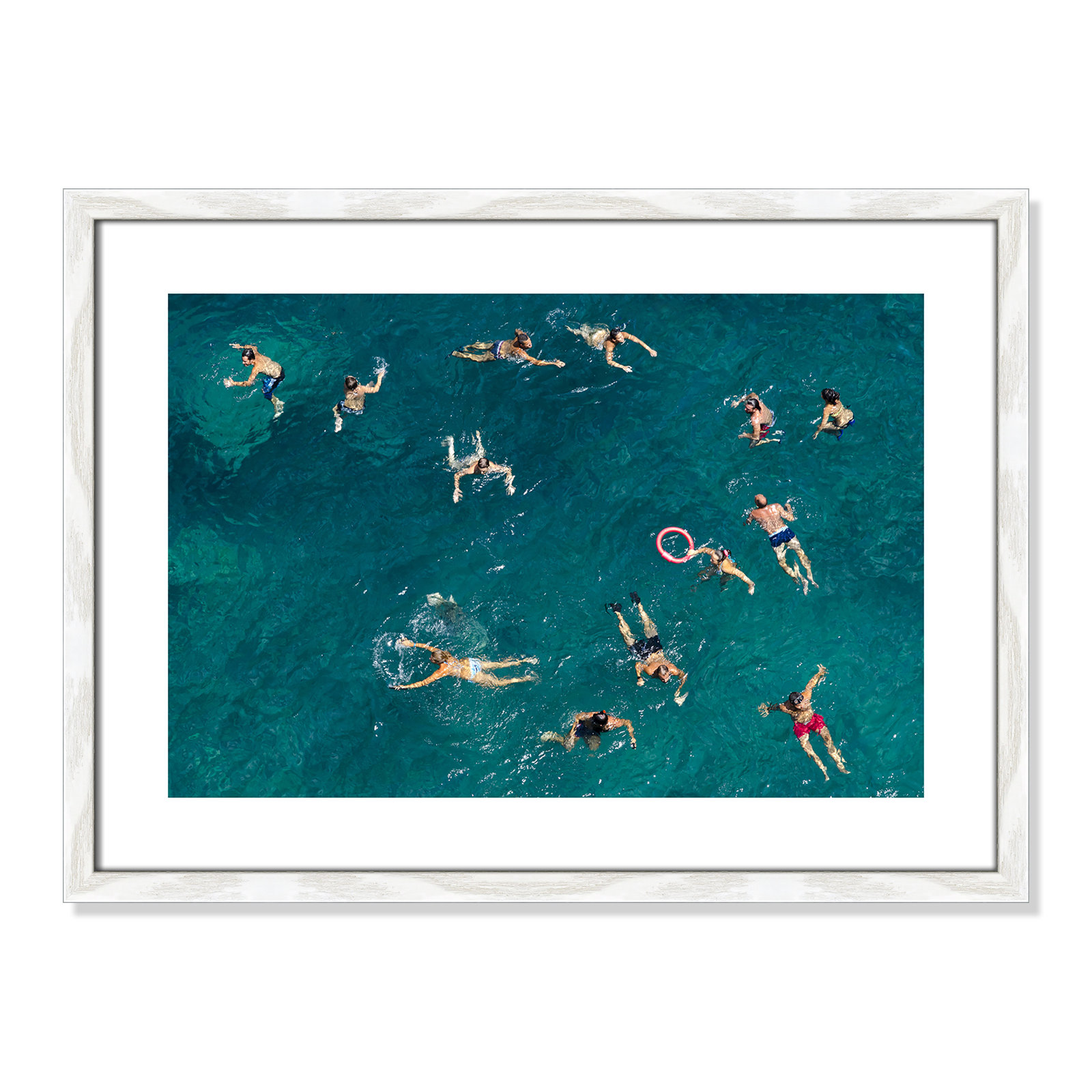 Norvell "Tonti" Print by Tonti, 17" H x 23" W x 0.75" D, White Wood Framed Paper