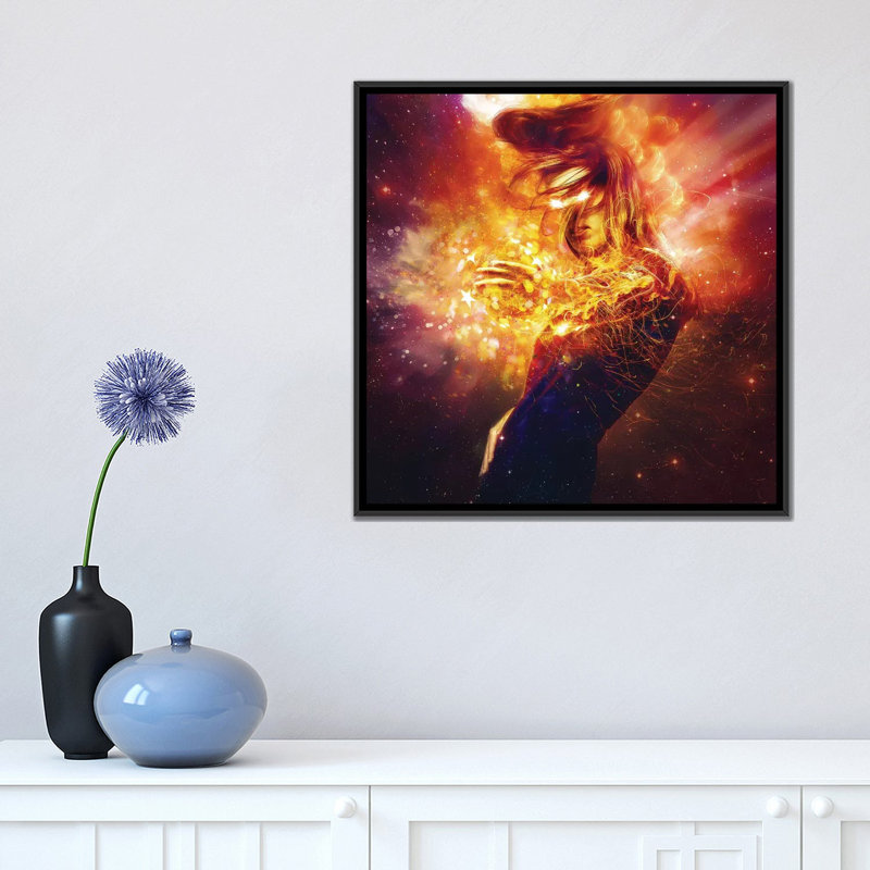 « i you you you you you you you you on a spell », reproduction d’art sur toile, H 18 po x l 18 po x P 1,5 po, Blanc