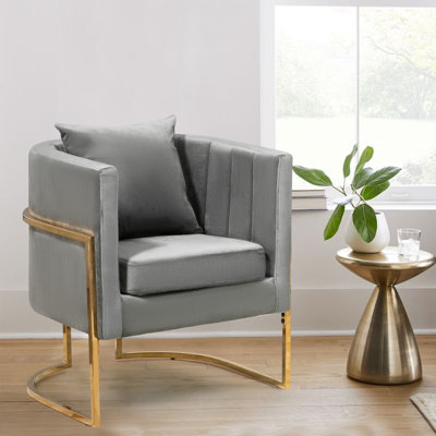 Marquet Velvet Barrel Chair