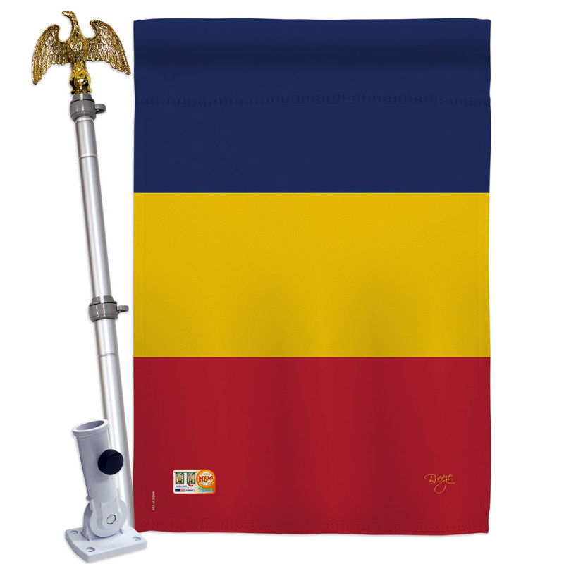 Double Sided 40'' H x 28'' W Polyester Flag Set