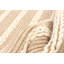 Tapis beige / blanc rayé rectangulaire en laine tressé à la main 5 pi x 7 pi 10 po Baltierra