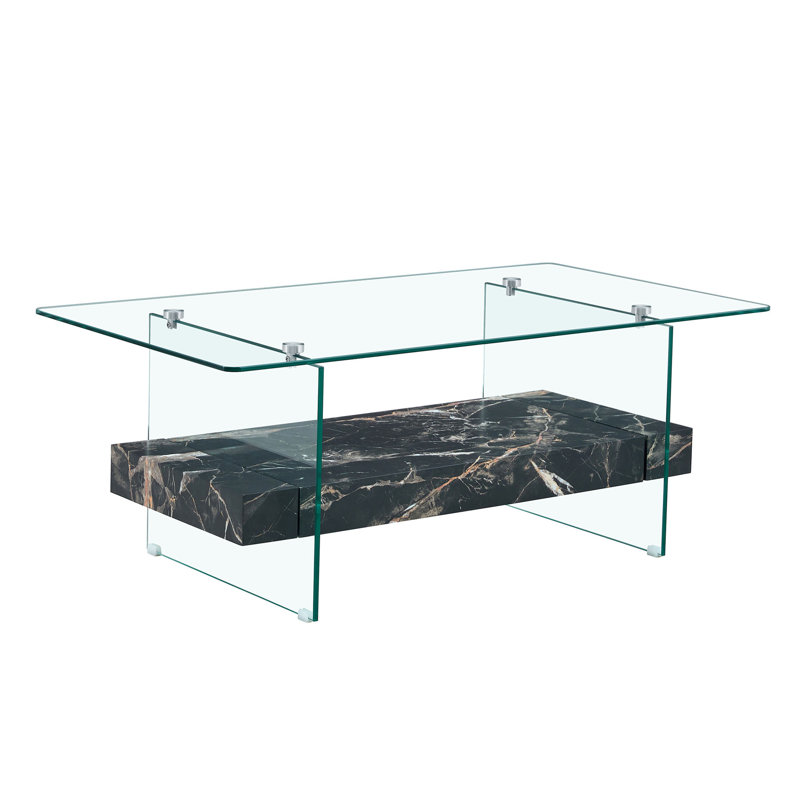 Table basse moderne 43 po x L 24 po, Noir