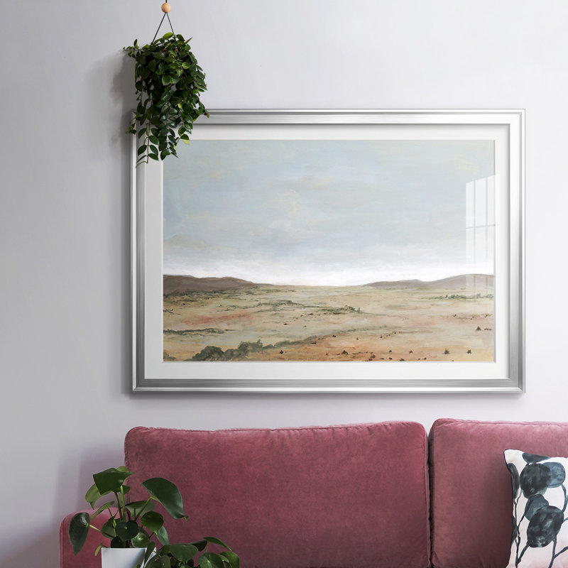 Arid Vista II, reproduction d'art encadrée, Argent, H 30 po x l 44 po x P 1,5 po