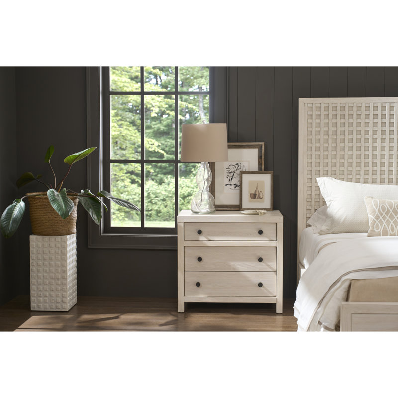 Dwell 3 - Drawer Nightstand, Ivory