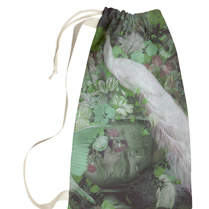 Sac à linge peacock Maciel, Grand (H 76,5 po x l 29,5 po x P 1,5 po), Vert