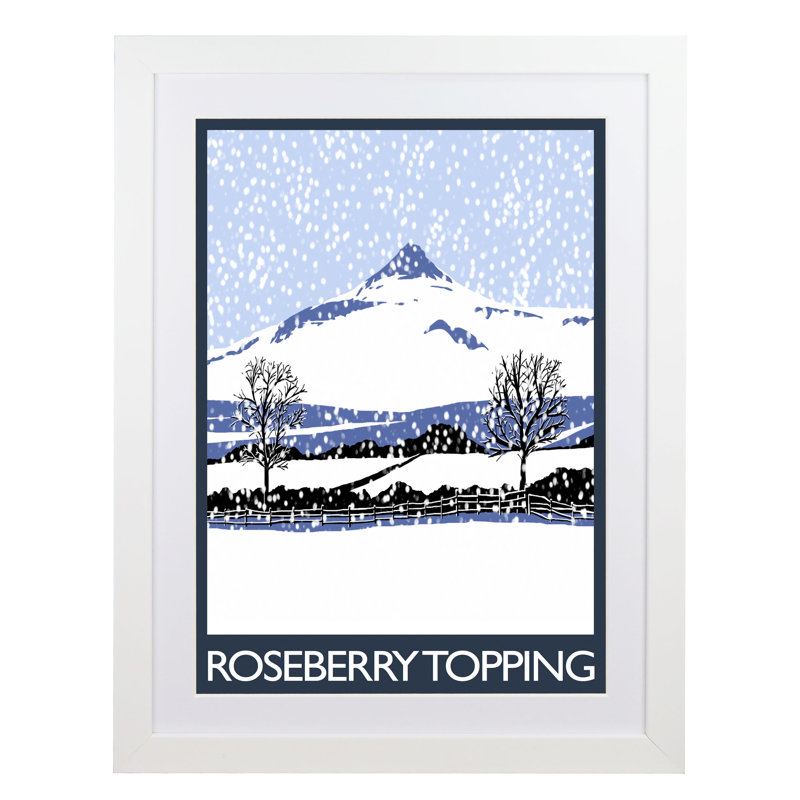 Roseberry Topping 2 1 Piece Wall Art, 54 cm H x 44 cm W x 2.2 cm D, White Wood Frame