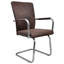 Chaise d'appoint Cantilever pour salle à manger en simili suède-1526828769