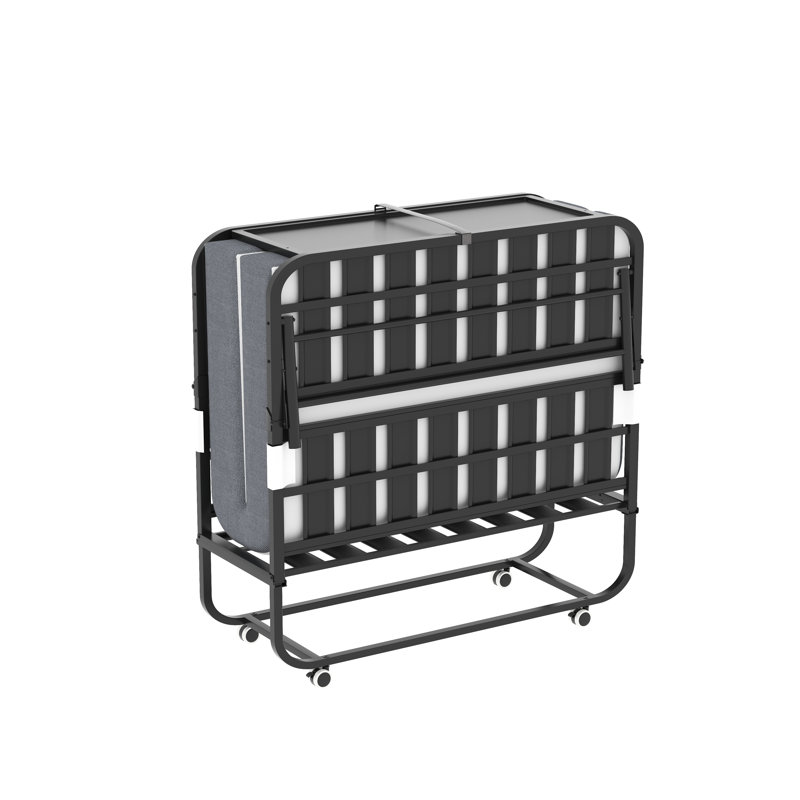 Lit pliant extra long de 75 po avec tête de lit réglable