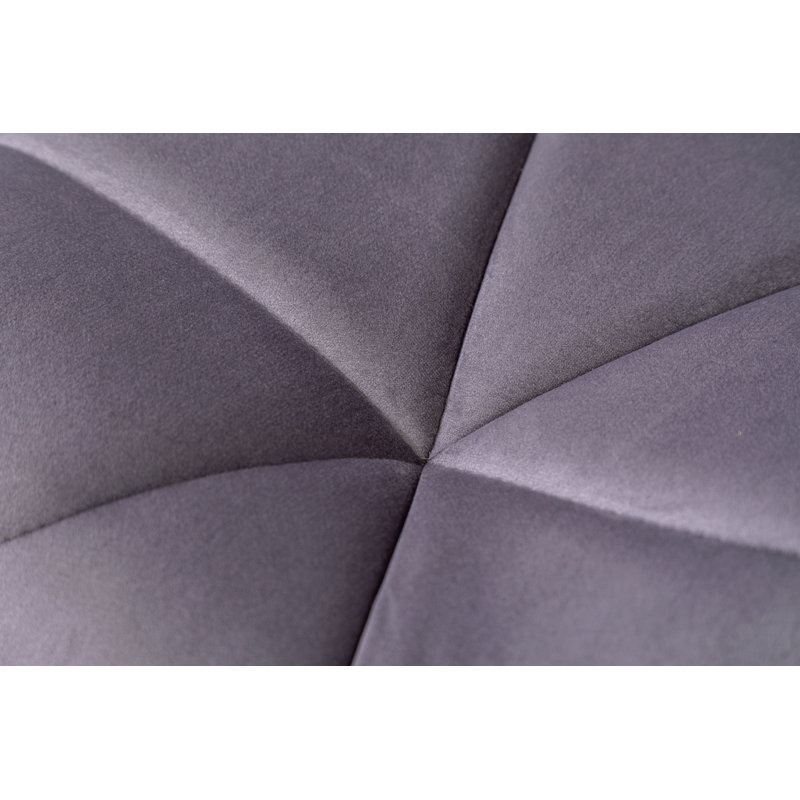 Tabouret de bar Breni Velvet Diamond, Gris