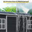 Remise de rangement extérieure 8 pi x 4 pi avec deux fenêtres et deux portes, remise en plastique avec plancher pour gargen, patio, cour, pelouse, noir-126007012