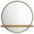Maxine Round Vanity Wall Mirror with Shelf Sand Wash-509829320