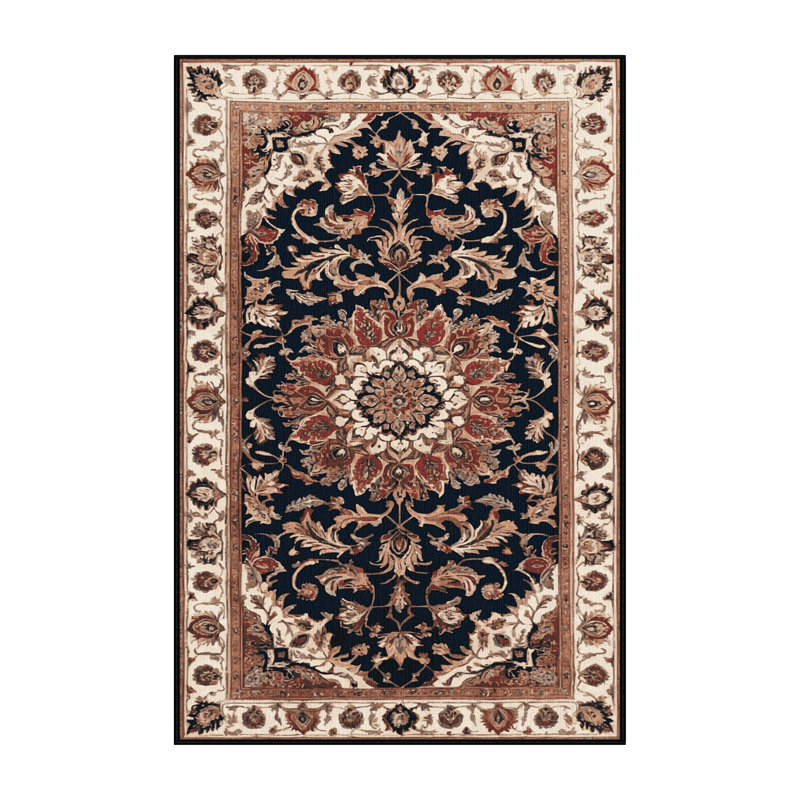 Machine Washable Persian Brown Area Rug, Runner 2' x 4'