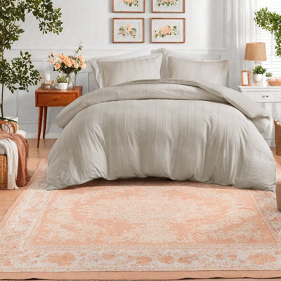 Soft Durable King Polyester Bedding Sets, Modern Neutral Style For Home