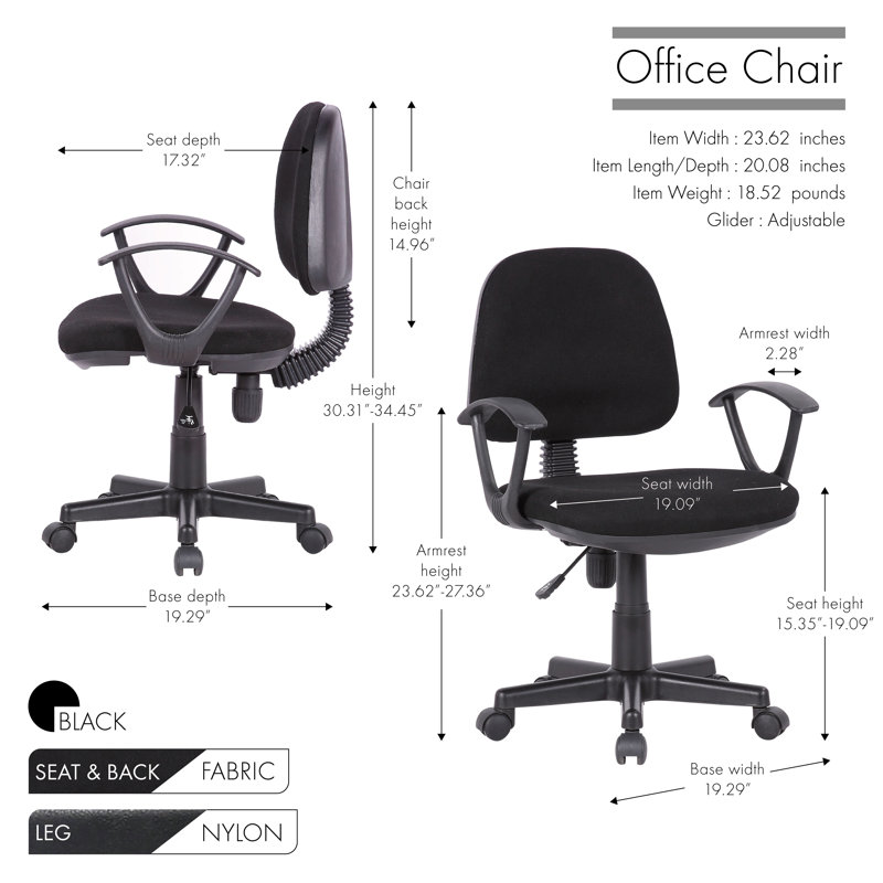 Chaise de travail, Noir