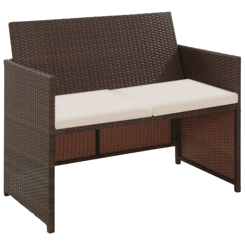 Athlone 4 Piece Deep seating with Cushions, Brown