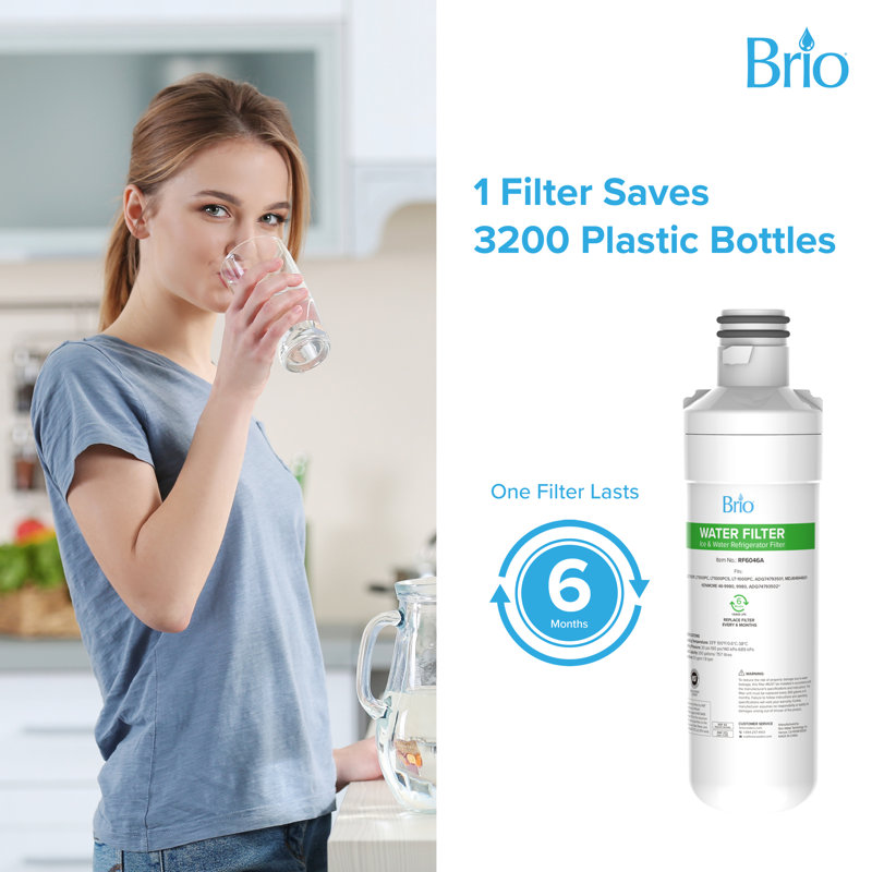 Remplacement du filtre à eau pour réfrigérateur Brio 6046A pour LGLT1000P, LT1000PC, LT1000PCS, LT-1000PC, ADQ74793501