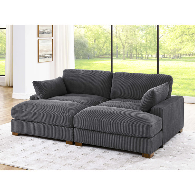 Mordecai 90'' Corduroy Sleeper Sofa - Stylish & Versatile