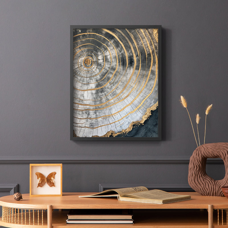 ABSTRACT Series CCXXIII  -Premium Framed Print -Ready to Hang - No Nails Required, Black, 11" H x 9" W
