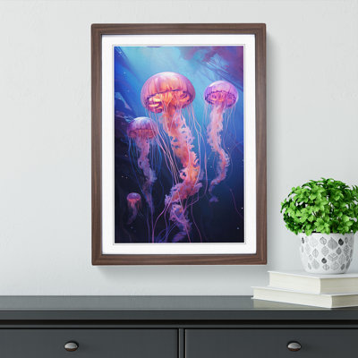 Jellyfish Realism Art - Framed Print