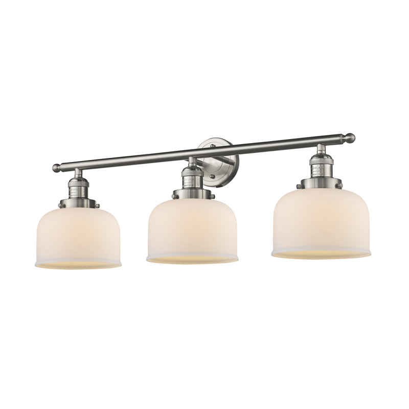 Chaparro Armed Sconce, Matte White Cased, 11" H x 32" W, Brushed Satin Nickel