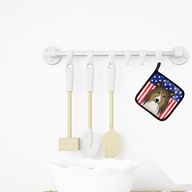 Cuisinier poignée pour trésors et sheltie caroline American Flag