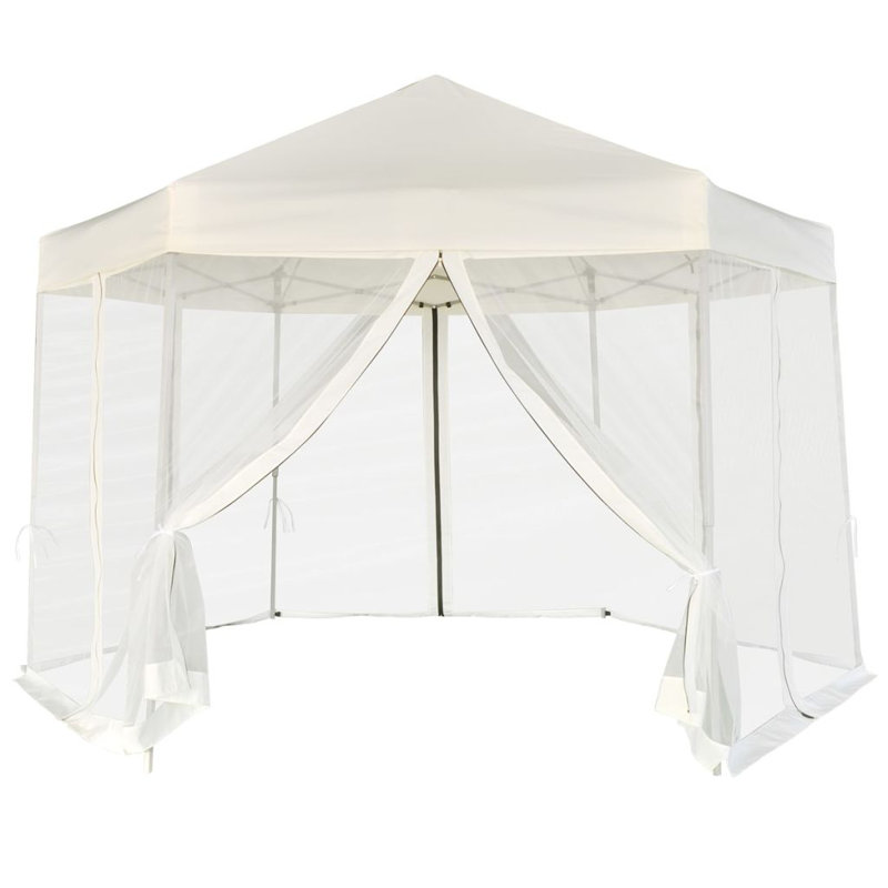 Eawood 3.5 x 3m Steel Party Tent, Cream White