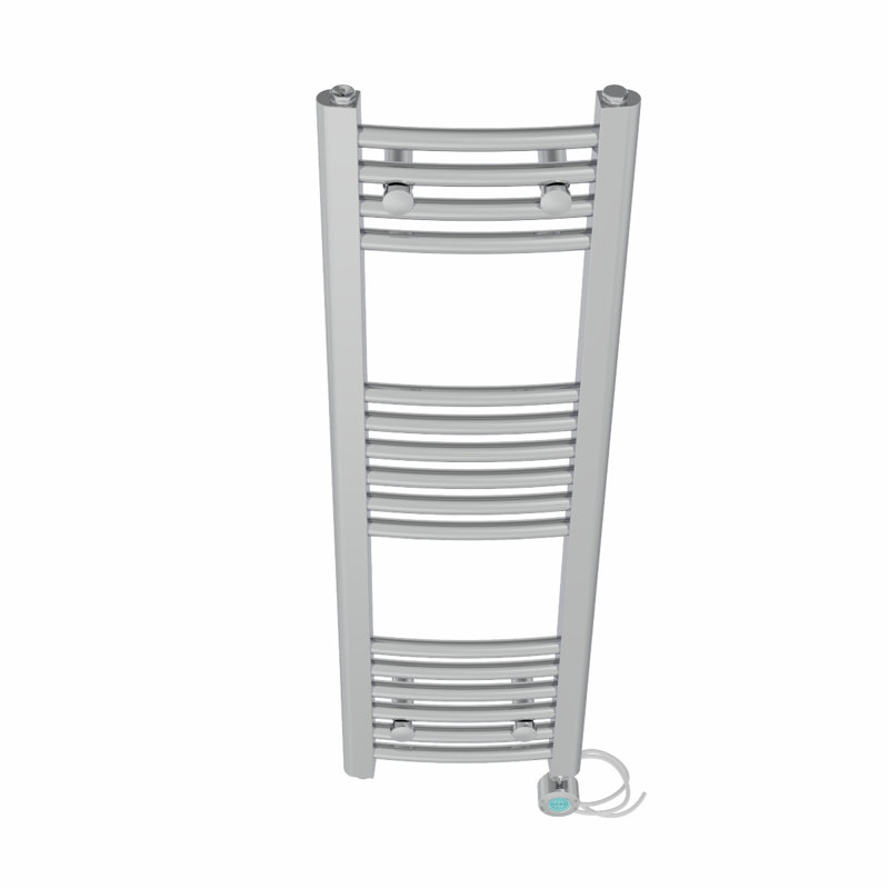 Curved Towel Rail Heated Towel Rails, Chrome, 100cm H x 30cm W x 3.4cm D