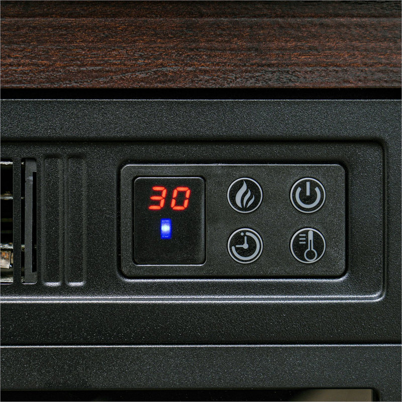 Foyers et accessoires télécommandés, combinant 26 po, panneau de particules brun riche et foyer électrique intérieur autoportant