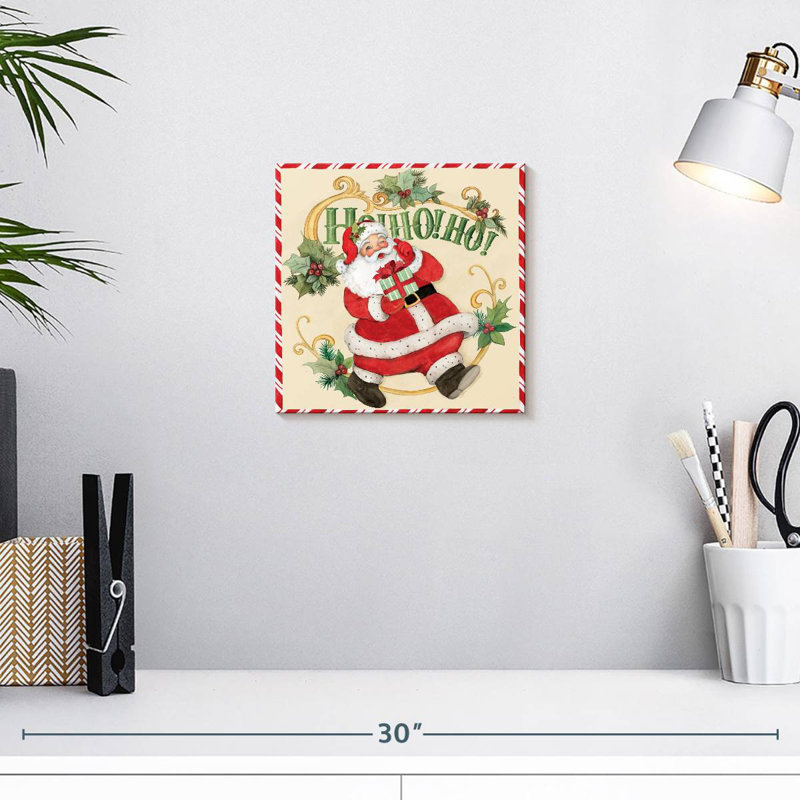 Père Noël rétro Lelend, H 10 po x l 10 po