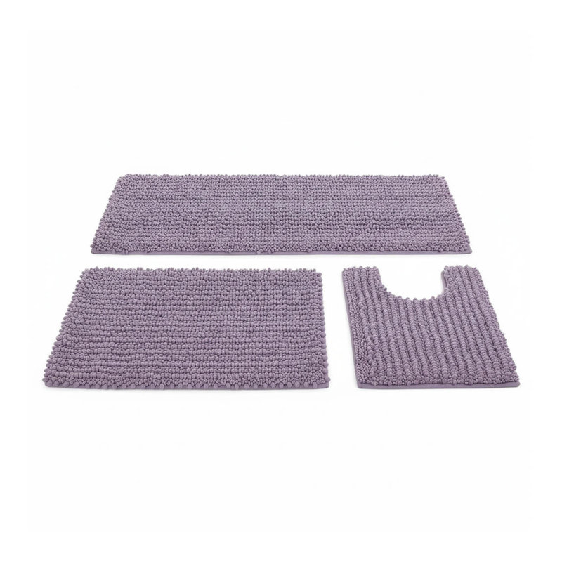 Chenille Non-Slip Bath Mat, Lavender