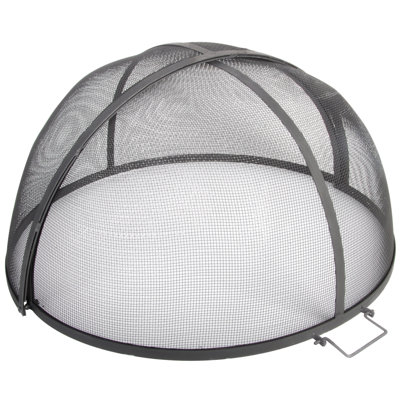Pare-étincelles pliable en acier pour foyer d'extérieur