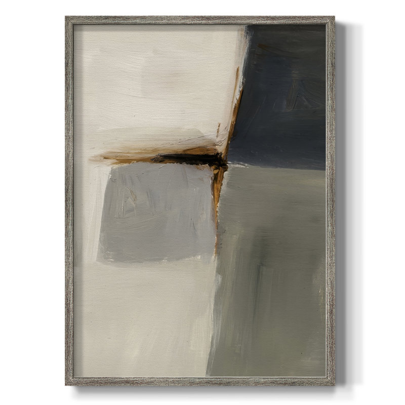 Segmented Neutrality II Framed Print - Solid Wood, 11" H x 9" W