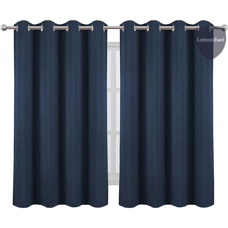 Erfried Blackout Curtain Pair, Gray, 52" W x 54" L