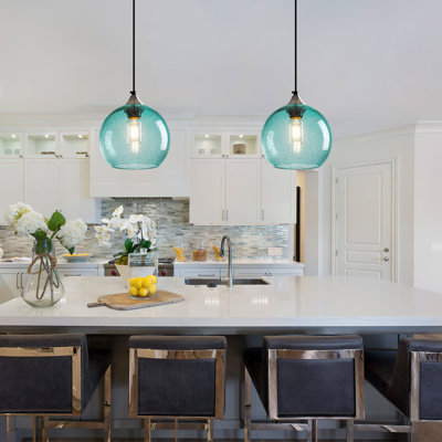 Dariyon 2 - Pack Single Pendant Kitchen Island Lighting Globe Pendant Light Fixtures Modern Pendant Lighting for Kitchen Island Bedroom Living Dining Room Light Fixture