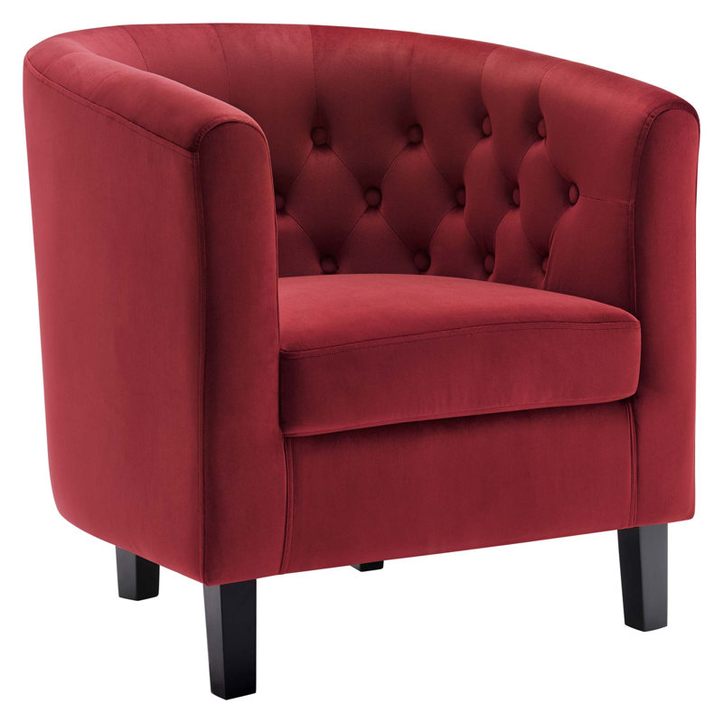 Modway Prospect Upholstered Armchair, Maroon Velvet