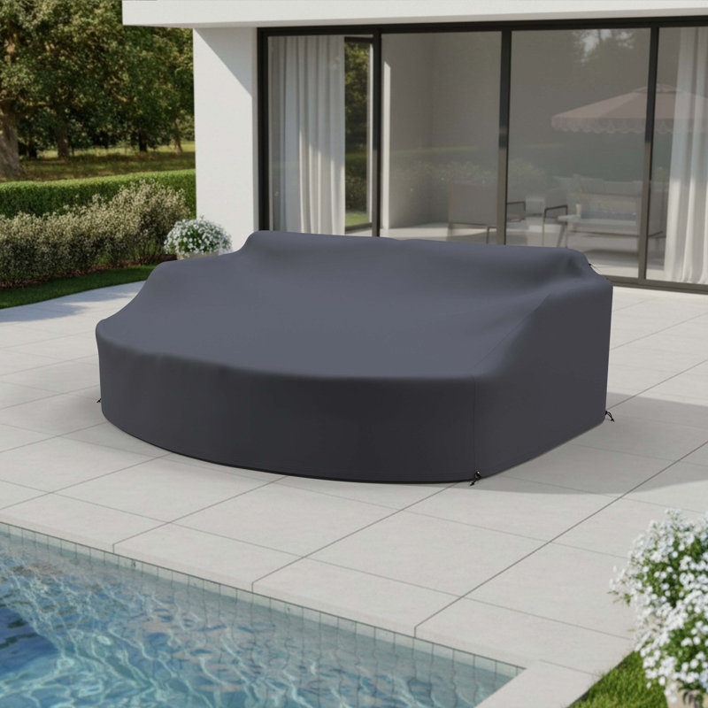 Anazco 88.98" Wide Outdoor Wicker Patio Daybed Cover